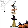 Décorations de balai de sorcière éclairées, décorations de sorcière lumineuses pour Halloween - Panneau de jardin d'Halloween il