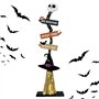 Décorations de balai de sorcière éclairées, décorations de sorcière lumineuses pour Halloween - Panneau de jardin d'Halloween il