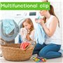 Lithyc 60 PièCes Pinces Chaussettes - Pince A Linge Chaussette - Pince Chaussettes pour Machine à Laver,Mini Pinces à Linge avec