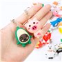 20 pièces silicone Décoration Porte-clés Fête des Enfants Cadeau pour garçons Filles Bébé