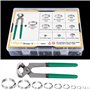 MIAHART 120Pcs Colliers de serrage à une oreille en acier inoxydable avec 10 tailles Pince à sertir en continu 304 pour sécurise