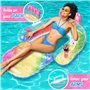 Popolic Bouée Piscine Chaise Adulte Flottant Hamac Gonflable Hamac Flottant Piscin Recliner Matelas avec Repose-Pieds et Dossier