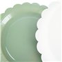 PHUNAT Lot de 50 assiettes de fête vertes de 18 cm, fournitures de fête pour anniversaire, fête prénatale, mariage