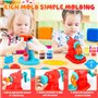 MQVXT 51 Pièces Pâte À Modeler pour Enfants Accessoire,Argile à Modeler DIY pour les EnfantsPate A Modeler pour Créer des Hambur