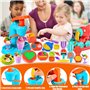 MQVXT 51 Pièces Pâte À Modeler pour Enfants Accessoire,Argile à Modeler DIY pour les EnfantsPate A Modeler pour Créer des Hambur