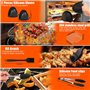 BUOAZR 2 Paquet Moule Silicone Air Fryer pour Moulinex Friteuse à air, Réutilisable Accessoires Plat Panier Silicone pour Moulin