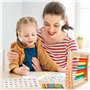 XUNIVERS Enfant Mathematiques Bouliers,Abacus Mathématique,Abacus Coloré,Enfant Abacus Jeu avec 100 Perles, Abaque en Bois, boul