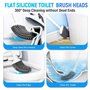 MQVXT Brosse WC,2PCS Brosse Toilettes WC Silicone,Balayette WC en Silicone Antibactérienne à Séchage Rapide,Brosse a Toilettes W