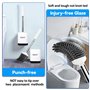 MQVXT Brosse WC,2PCS Brosse Toilettes WC Silicone,Balayette WC en Silicone Antibactérienne à Séchage Rapide,Brosse a Toilettes W