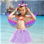AOUVT 4 Pcs Jupe Buste Licorne Enfant, Robes Fille, Robe de Soirée Licorne, Robe de Princesse avec Licorne, Convient aux Filles 