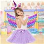 AOUVT 4 Pcs Jupe Buste Licorne Enfant, Robes Fille, Robe de Soirée Licorne, Robe de Princesse avec Licorne, Convient aux Filles 