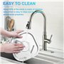 AQXONG 3.2L Fontaine à Eau pour Animaux de Compagnie en Acier Inoxydable, Fontaine à Eau pour Chat Ultra Silencieuse avec Lumièr