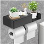 AMZJMT Derouleur Papier Toilette Murale,Porte Rouleau Papier Toilette e avec boîte à mouchoirs,Porte Papier Toilette sur piedSup