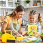 ROELLY Couteau Enfant de 22 Couteau Cuisine Enfant, Kit Cuisine Enfant pour Couper Les Fruits et Légumes, Livré Avec un Tablier 