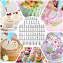 ROELLY Kit Patisserie de 322 Pièces, Outils de Cuisson pour Plateau Tournant Patisserie, Ustensiles à Pâtisserie Douilles à Pâti