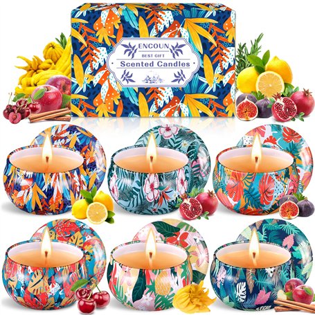 ENCOUN 6 Pièces Bougies Parfumée