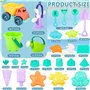 Kit de Jeu de Plage Enfant avec Sac en Filet pour Enfants avec Seau Plage