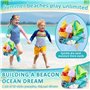 FAMKEEP Jouet de Plage 26 Pièces,Kit de Jeu de Plage Enfant avec Sac en Filet pour Enfants avec Seau Plage,Pelles,Râteaux,Arroso
