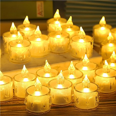 Amzeeniu Lot de 35 Bougies LED Chauffe Sans Flamme