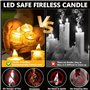 Amzeeniu Lot de 35 Bougies LED Chauffe Sans Flamme, Flamme vacillante Piles Incluses bougie chauffe plat pour Noël, Arbre de Noë