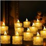 Amzeeniu Lot de 35 Bougies LED Chauffe Sans Flamme, Flamme vacillante Piles Incluses bougie chauffe plat pour Noël, Arbre de Noë