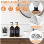 BARAKYEG Distributeur de Savon Noir Mat Set 500ml en Verre Distributeur de Liquide Vaisselle Flacon Pompe pour Cuisine,Douche.av