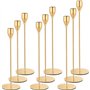 BARAKYEG Chandelier Bougeoir Dorés 9 Pcs