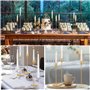 BARAKYEG Chandelier Bougeoir Dorés 9 Pcs,Chandelier de Mariage Différentes Tailles,23/28/33cm Candélabre pour Bougies de 2.2 cm 