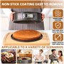NCKIHRKK Moule à Charnière, Lot de 4 Gâteau 16/20cm Rond et Carré 22/26, Plat Avec Fond Amovible Antiadhésif Leakproof, Professi