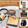 NCKIHRKK Moule à Charnière, Lot de 4 Gâteau 16/20cm Rond et Carré 22/26, Plat Avec Fond Amovible Antiadhésif Leakproof, Professi