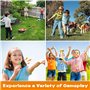 NLMWTI Ensemble de Sports Day Jeux, 4 en 1 Ensemble de Jeux D'extérieur Fournitures, Jeux Exterieur Enfant ourse Aux Oeufs-avec 