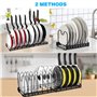 ZLPBAO Rangement Couvercle Casserole de Cuisine, Range Couvercle avec 14 Compartiments, Porte Casseroles Rangement Couvercle Cas