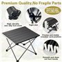 MUOIVG Table de Camping Pliante, Table Alliage d'aluminium Ultra-légère Portable avec Sac de Transport,Tables de Camping pour en