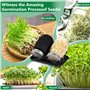 MOYKSRR Bocal de Germination de Graines, 2 x 1000ml Germoir en Verre Bocal à Germes,2 Couvercle à Grille en Acier Inoxydable,2 S