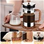 GUHAOOL Cafetière à Piston, 1000ML Français Presse Café en Verre, Cafetière à Presse Française, Verre Résistant à La Chaleur Ave