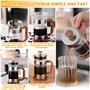 GUHAOOL Cafetière à Piston, 1000ML Français Presse Café en Verre, Cafetière à Presse Française, Verre Résistant à La Chaleur Ave
