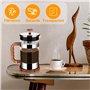 GUHAOOL Cafetière à Piston, 1000ML Français Presse Café en Verre, Cafetière à Presse Française, Verre Résistant à La Chaleur Ave