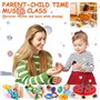 GUHAOOL Instruments de Musique pour Enfants,34PCS Ensemble de Jouets Musicaux Bois,Instrument Percussion Enfant avec Xylophone e