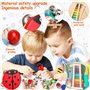GUHAOOL Instruments de Musique pour Enfants,34PCS Ensemble de Jouets Musicaux Bois,Instrument Percussion Enfant avec Xylophone e