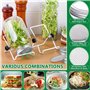 GUHAOOL Bocal de Germination,2 x 1000ml Germoir en Verre Bocal à Germes,2 Couvercle à Grille en Acier Inoxydable,2 Support,1 Pla