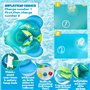 ZZXLOPEZ Flotteur de Piscine pour Bébé, Bouee Bebe avec Pare Soleil, Bouée Enfant Piscine Bouee, Bouée Gonflable pour Enfants An