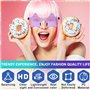 ZZXLOPEZ 18 Paires de Lunettes en Forme de Étoile Hippie Rétro, Lunettes Soleil Hippie sans Monture, Lunettes de Soleil Transpar