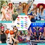 ZZXLOPEZ 18 Paires de Lunettes en Forme de Étoile Hippie Rétro, Lunettes Soleil Hippie sans Monture, Lunettes de Soleil Transpar