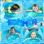 ZQEJEFD Flotteur de Piscine pour Bébé, Bouee Bebe avec Pare Soleil SPF 50+, Bouée Enfant Piscine Bouee, Bouée Gonflable pour Enf