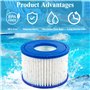 ZQEJEFD Lot de 6 Filtres de Type VI pour Spa, Filtre VI Cartouche pour Bestway Lay-Z-Spa, Filtre Piscine Filtre de Spa et de Bai