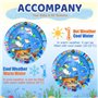 BGIUSQF Tapis Eau Bebe Eveil, 63 x 63 cm Aquarium Bebe, Tapis Eau Gonflé Enfant PVC Imperméable, Motif de Dauphin Tapis Sensorie