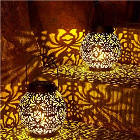 BGIUSQF Lanterne Solaire Exterieur 2 Pièces Lanterne Solaire Exterieur Jardin LED Decorative Lampe Solaire Exterieur Suspendre/