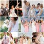 EUZLABBY 17PCS EVJF Accessoire,Enterrement de Vie de Jeune Fille Accessoire,avec 1 Écharpe Future Mariée,10 Team Bride Écharpe,1