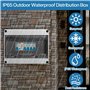 Frasheng Coffret Electrique Etanche Exterieur IP65, 12 Modules avec Terminaux et Rails Intégrés Boîte à Fusibles Distributeur en