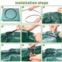 ZQEJEFD Sacs de Jardin 4x272L,Sac de Déchets de Jardin en Polypropylène Extrêmement Robuste (PP),Pliables et Réutilisables,étanc